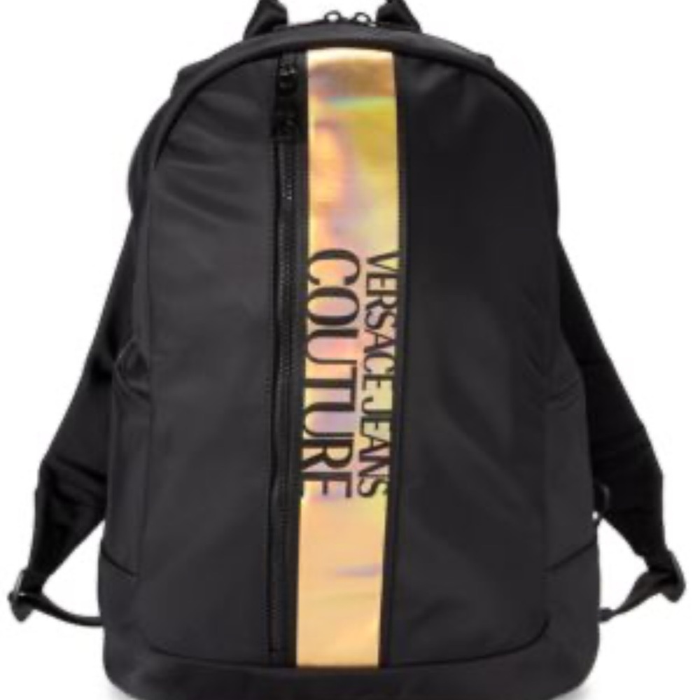 Versace Jeans Collection Black and Gold Backpack